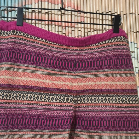 Mossimo Supply Co. Fair Isle Style Sweater Leggings, Pink/Orange Geometric, XL - Picture 6 of 10